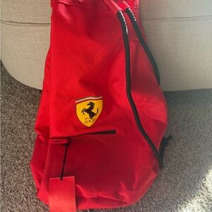 Ferrari Red Backpack with Logo